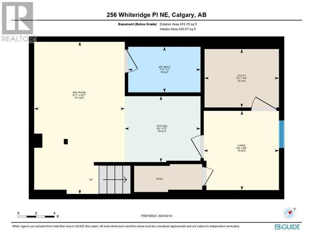 256 Whiteridge Place Ne, House semidetached with 4 bedrooms, 3 bathrooms and 3 parking in Calgary AB | Image 49
