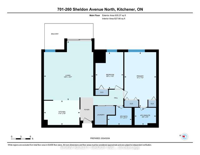 701 - 260 Sheldon Ave, Condo with 2 bedrooms, 2 bathrooms and 1 parking in Kitchener ON | Image 35