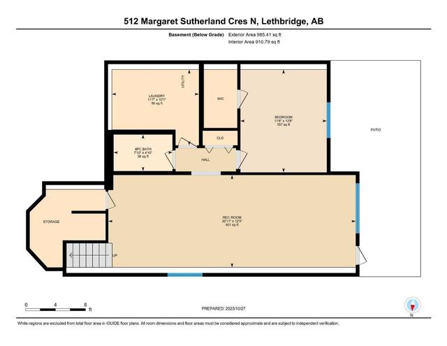 512 Margaret Sutherland Crescent N, House detached with 3 bedrooms, 3 bathrooms and 4 parking in Lethbridge AB | Image 49