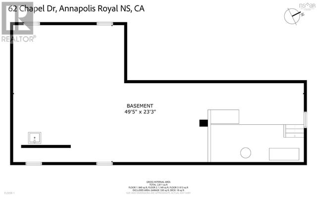 62 Chapel Street, House detached with 2 bedrooms, 2 bathrooms and null parking in Annapolis Royal NS | Image 45