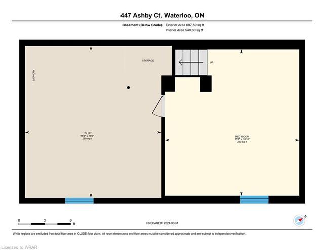 447 Ashby Court, House detached with 3 bedrooms, 1 bathrooms and 3 parking in Waterloo ON | Image 41