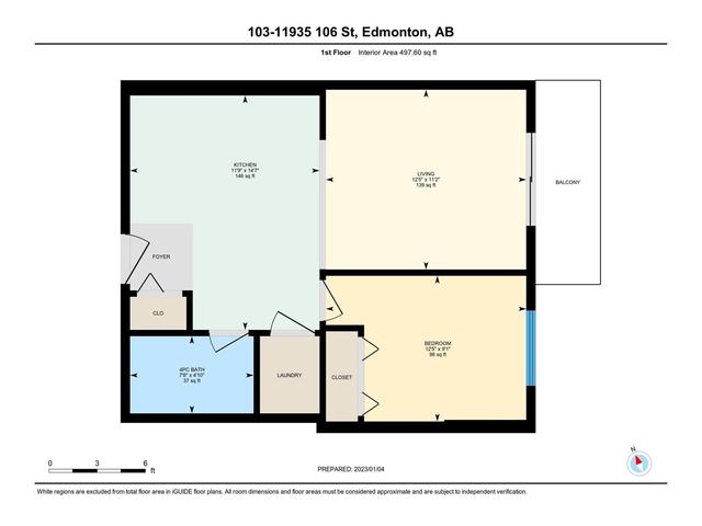 103 - 11935 106 St Nw, Condo with 1 bedrooms, 1 bathrooms and 1 parking in Edmonton AB | Image 18