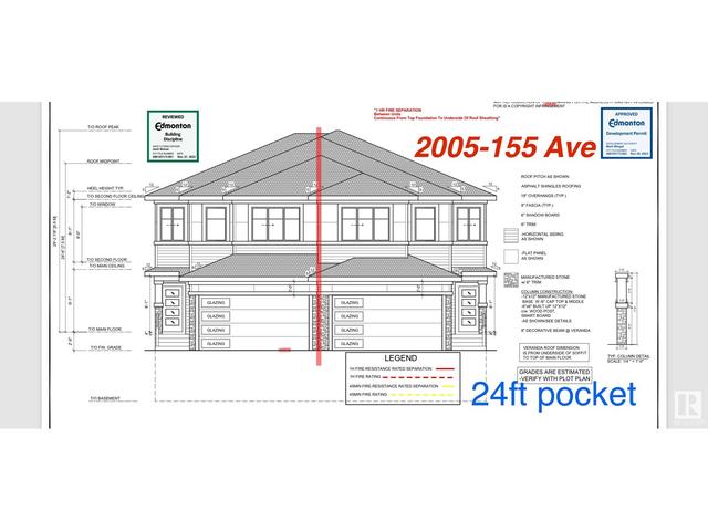 2005 155 Av Nw Nw, House semidetached with 4 bedrooms, 3 bathrooms and null parking in Edmonton AB | Image 1