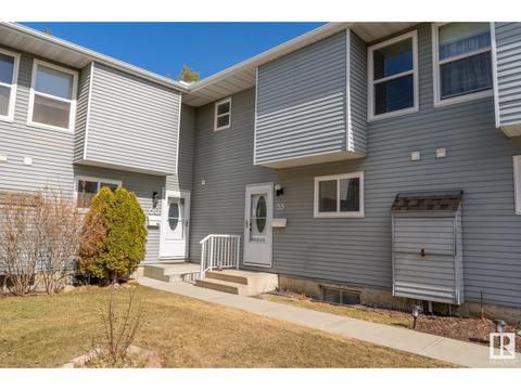 59 - 4403 Riverbend Rd Nw, House attached with 3 bedrooms, 1 bathrooms and 1 parking in Edmonton AB | Card Image