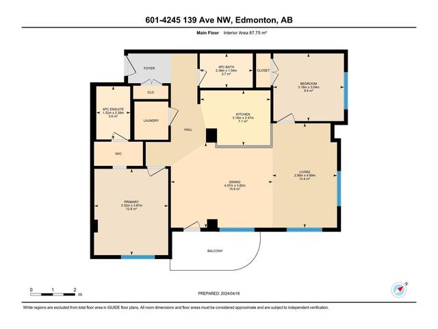 1 - 601 4245 139 Av Nw, Condo with 2 bedrooms, 2 bathrooms and null parking in Edmonton AB | Image 2