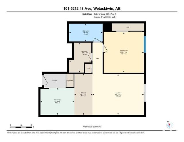 101 - 5212 48 Av, Condo with 1 bedrooms, 1 bathrooms and 1 parking in Wetaskiwin AB | Image 33