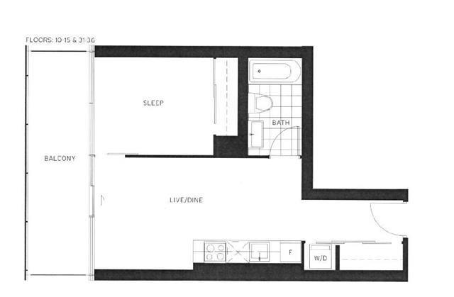 2211 - 185 Roehampton Ave, Condo with 1 bedrooms, 1 bathrooms and 0 parking in Toronto ON | Card Image