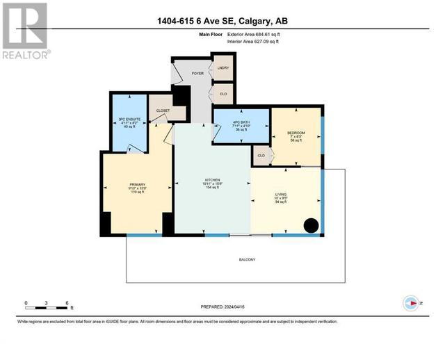 1404, - 615 6 Avenue Se, Condo with 2 bedrooms, 2 bathrooms and 1 parking in Calgary AB | Image 27