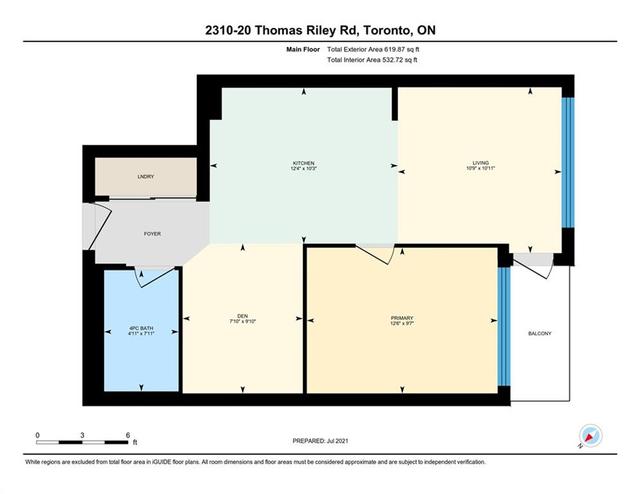 2310 - 20 Thomas Riley Road W, Condo with 1 bedrooms, 1 bathrooms and null parking in Toronto ON | Image 23