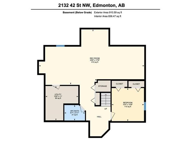 2132 42 St Nw, House detached with 4 bedrooms, 3 bathrooms and null parking in Edmonton AB | Image 62