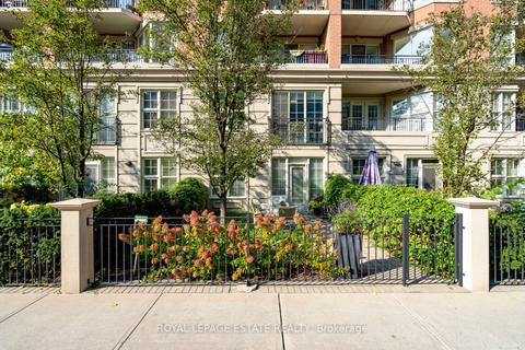 114 - 77 Mcmurrich St, Townhouse with 2 bedrooms, 3 bathrooms and 2 parking in Toronto ON | Card Image