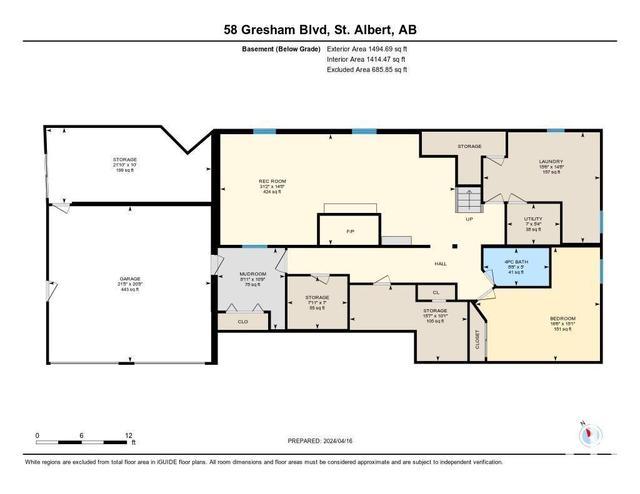 58 Gresham Bv, House detached with 3 bedrooms, 2 bathrooms and null parking in St. Albert AB | Image 55
