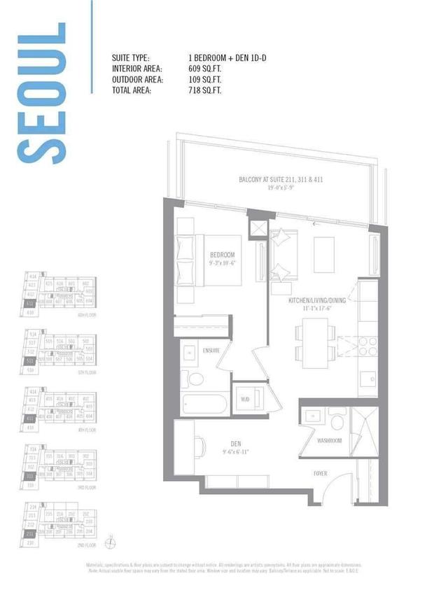 310 - 2221 Yonge St, Condo with 1 bedrooms, 2 bathrooms and 0 parking in Toronto ON | Image 14