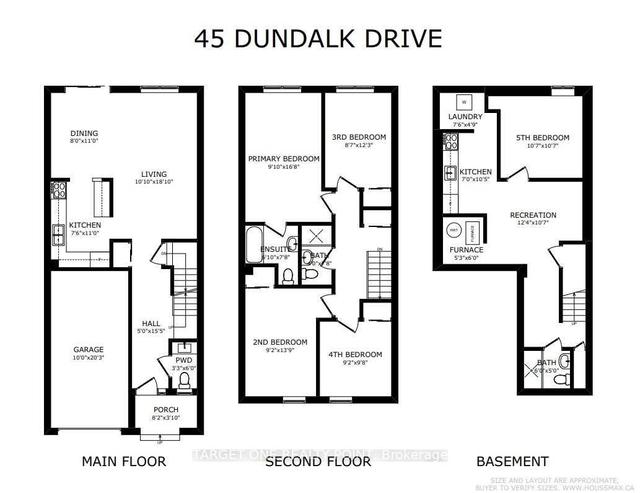 45 Dundalk Dr, Townhouse with 4 bedrooms, 4 bathrooms and 3 parking in Toronto ON | Image 16