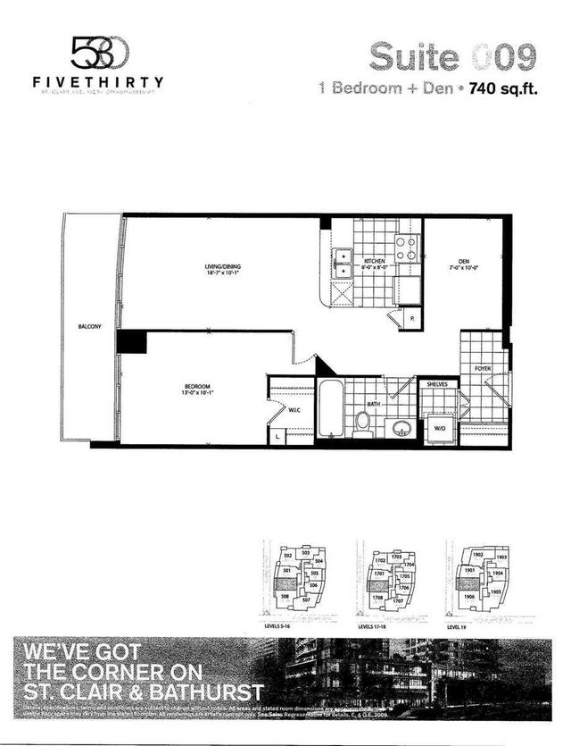 1509 - 530 St Clair Ave W, Condo with 1 bedrooms, 1 bathrooms and 1 parking in Toronto ON | Image 2