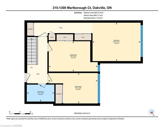 315 - 1300 Marlborough Court, House attached with 3 bedrooms, 1 bathrooms and 1 parking in Oakville ON | Image 22
