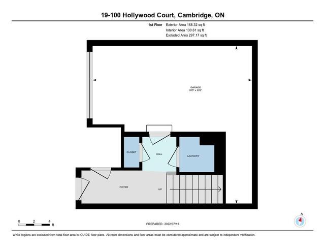 100 Hollywood Crt, House attached with 2 bedrooms, 2 bathrooms and 2 parking in Cambridge ON | Image 19