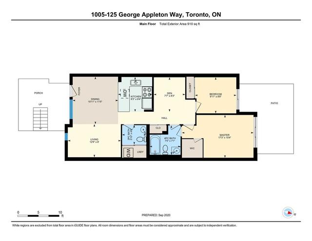 1005 - 125 George Appleton Way, Townhouse with 2 bedrooms, 2 bathrooms and 2 parking in Toronto ON | Image 6