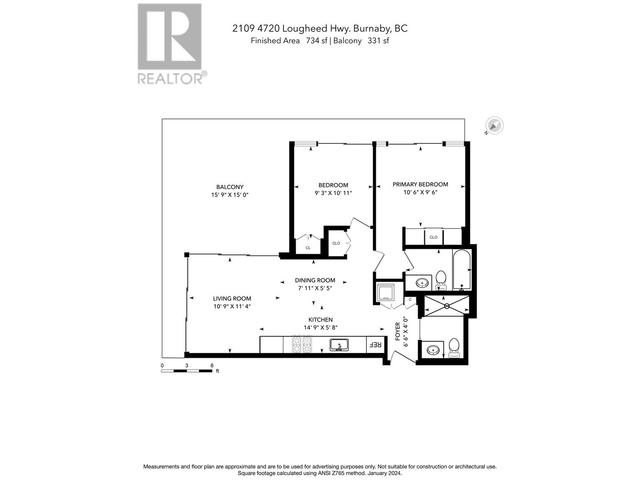 2109 - 4720 Lougheed Highway, Condo with 2 bedrooms, 2 bathrooms and 1 parking in Burnaby BC | Image 29