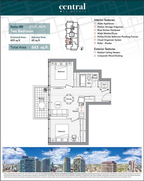 ph5108 - 38 Widmer St, Condo with 2 bedrooms, 1 bathrooms and 0 parking in Toronto ON | Card Image