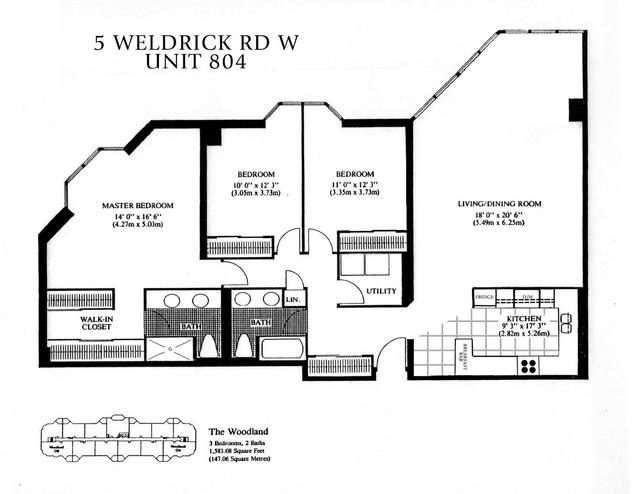 804 - 5 Weldrick Rd W, Condo with 3 bedrooms, 2 bathrooms and 2 parking in Richmond Hill ON | Image 1