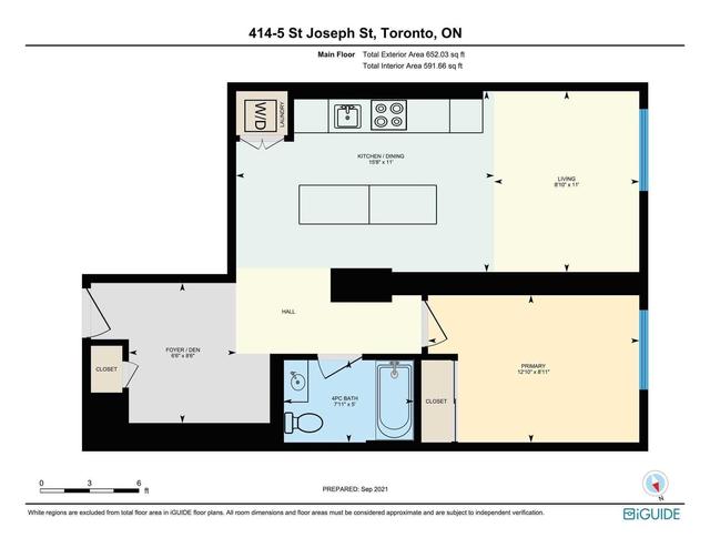 414 - 5 St Joseph St, Condo with 1 bedrooms, 1 bathrooms and 0 parking in Toronto ON | Image 6