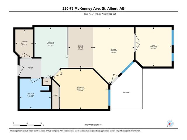 220 - 78 Mckenney Av, Condo with 1 bedrooms, 1 bathrooms and null parking in St. Albert AB | Image 48