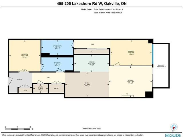 405 - 205 Lakeshore Rd W, Condo with 1 bedrooms, 2 bathrooms and 2 parking in Oakville ON | Image 30