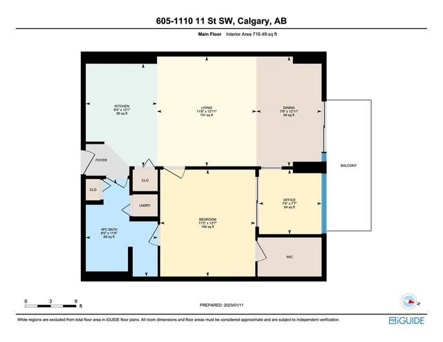 605 - 1110 11 Street Sw, Condo with 1 bedrooms, 1 bathrooms and 1 parking in Calgary AB | Image 19