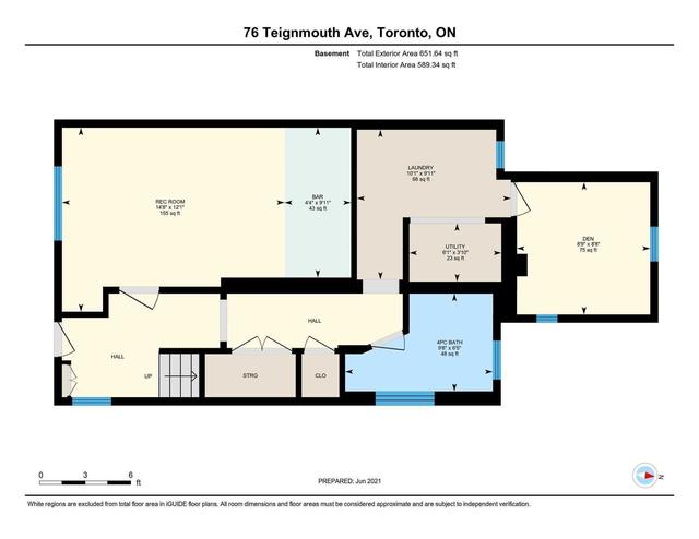 76 Teignmouth Ave, House detached with 3 bedrooms, 2 bathrooms and 4 parking in Toronto ON | Image 19