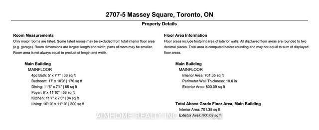 2707 - 5 Massey Sq, Condo with 1 bedrooms, 1 bathrooms and 0 parking in Toronto ON | Image 16