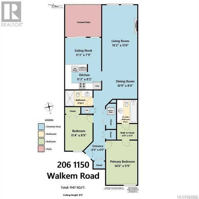 206 - 1150 Walkem Rd, House attached with 2 bedrooms, 2 bathrooms and 1 parking in Ladysmith BC | Image 27