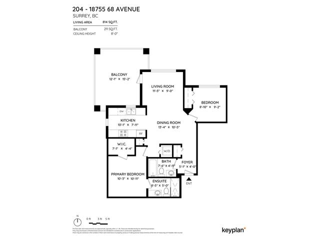 204 - 18755 68 Avenue, Condo with 2 bedrooms, 2 bathrooms and 1 parking in Surrey BC | Image 17