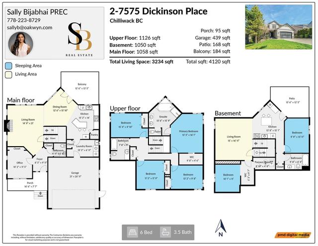 2 - 7575 Dickinson Place, House detached with 6 bedrooms, 4 bathrooms and null parking in Chilliwack BC | Image 40