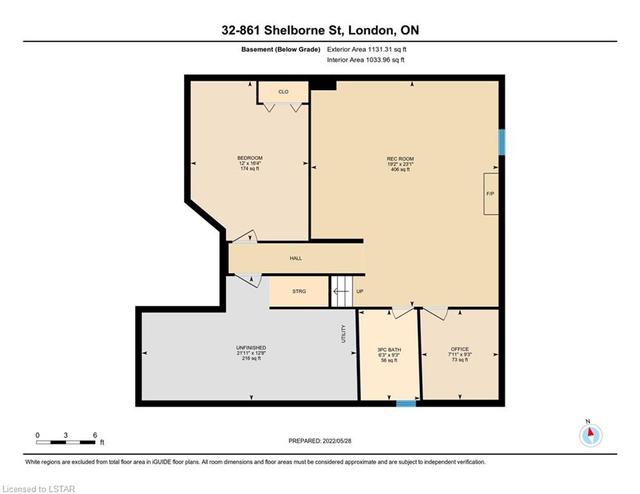 32 - 861 Shelborne Street, House attached with 3 bedrooms, 3 bathrooms and 4 parking in London ON | Image 41