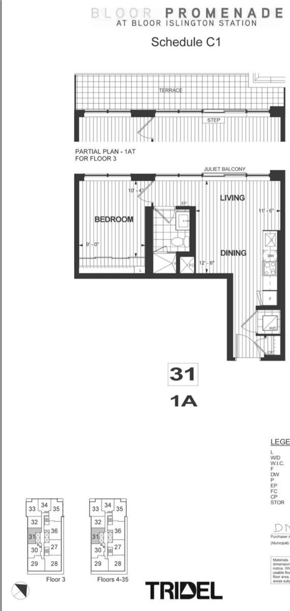 2731 - 5 Mabelle Ave, Condo with 1 bedrooms, 1 bathrooms and 0 parking in Toronto ON | Image 8