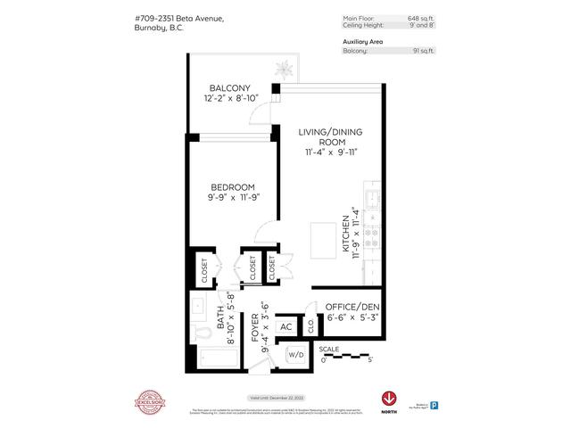 709 - 2351 Beta Avenue, Condo with 1 bedrooms, 1 bathrooms and null parking in Burnaby BC | Image 18
