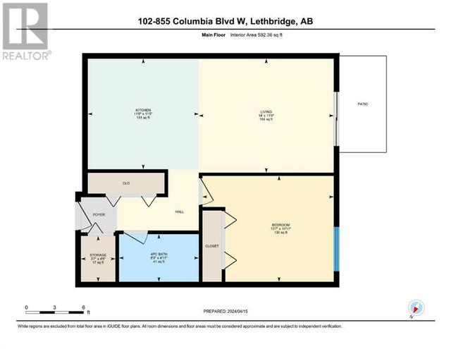 102, - 855 Columbia Boulevard W, Condo with 1 bedrooms, 1 bathrooms and 1 parking in Lethbridge AB | Image 34