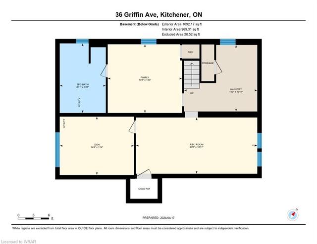 36 Griffin Avenue, House detached with 3 bedrooms, 2 bathrooms and 5 parking in Kitchener ON | Image 35