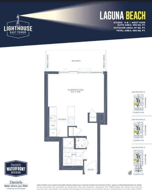 2106 - 20 Richardson St, Condo with 0 bedrooms, 1 bathrooms and 0 parking in Toronto ON | Image 2