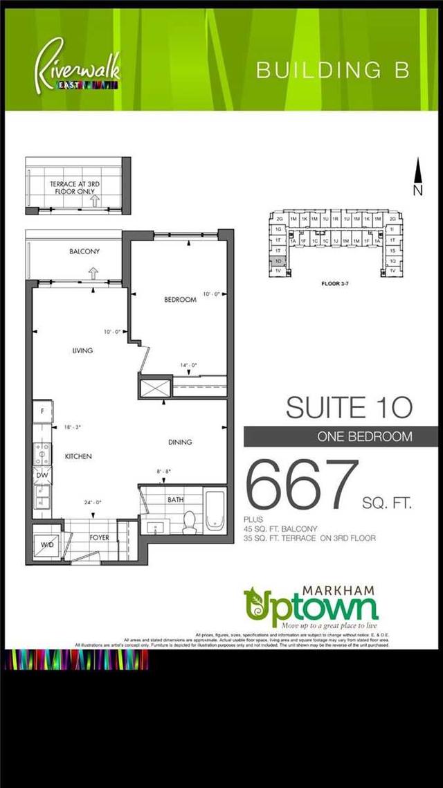 306 - 28 Uptown Dr, Condo with 1 bedrooms, 1 bathrooms and 1 parking in Markham ON | Image 9