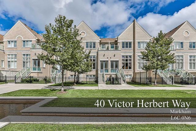 40 Victor Herbert Way, Townhouse with 4 bedrooms, 4 bathrooms and 2 parking in Markham ON | Image 1