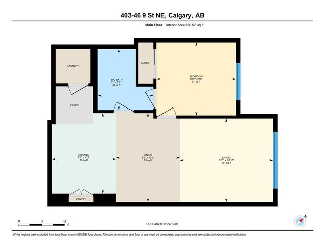 403 - 46 9 Street Ne, Condo with 1 bedrooms, 1 bathrooms and 1 parking in Calgary AB | Image 5