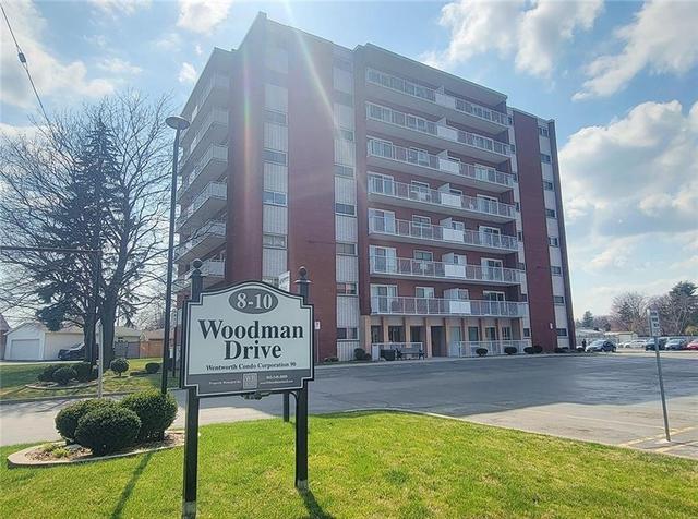 601 - 10 Woodman Drive S, Condo with 1 bedrooms, 1 bathrooms and 1 parking in Hamilton ON | Image 1