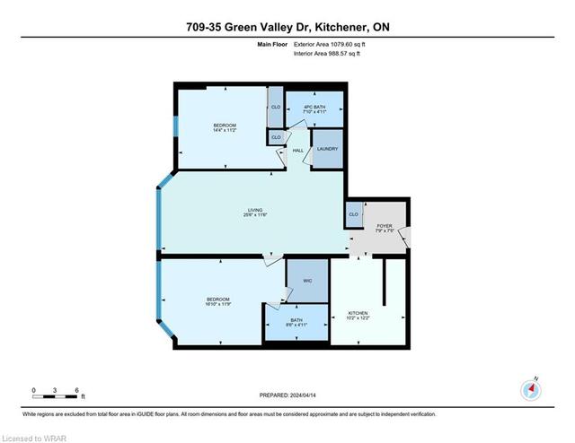 709 - 35 Green Valley Drive, House attached with 2 bedrooms, 2 bathrooms and 1 parking in Kitchener ON | Image 31