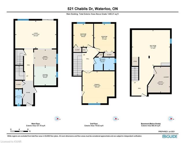 521 Chablis Drive, House detached with 3 bedrooms, 1 bathrooms and 3 parking in Waterloo ON | Image 31