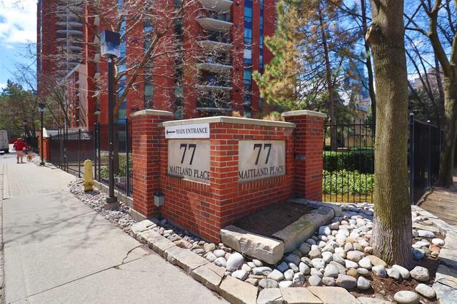 1208 - 77 Maitland Pl, Condo with 2 bedrooms, 2 bathrooms and 2 parking in Toronto ON | Image 1