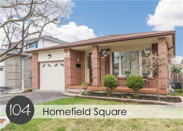 104 Homefield Sq, House detached with 3 bedrooms, 2 bathrooms and 2 parking in Clarington ON | Image 1