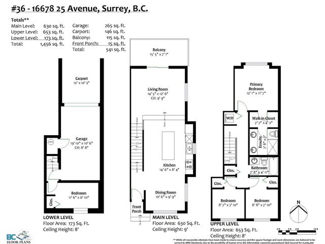 36 - 16678 25 Avenue, House attached with 4 bedrooms, 2 bathrooms and 2 parking in Surrey BC | Image 30
