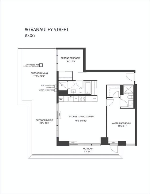 306 - 80 Vanauley St, Condo with 2 bedrooms, 2 bathrooms and 1 parking in Toronto ON | Image 28
